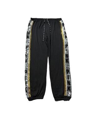 VTG Y2K Victorias Secret PINK BLING Sequined Joggers Sweatpants Tapered Large